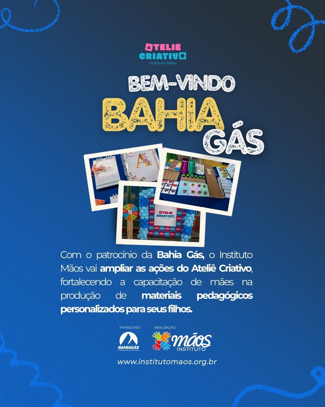 Instituto Mãos recebe patrocínio da Bahia Gás para ampliar ações do Ateliê Criativo